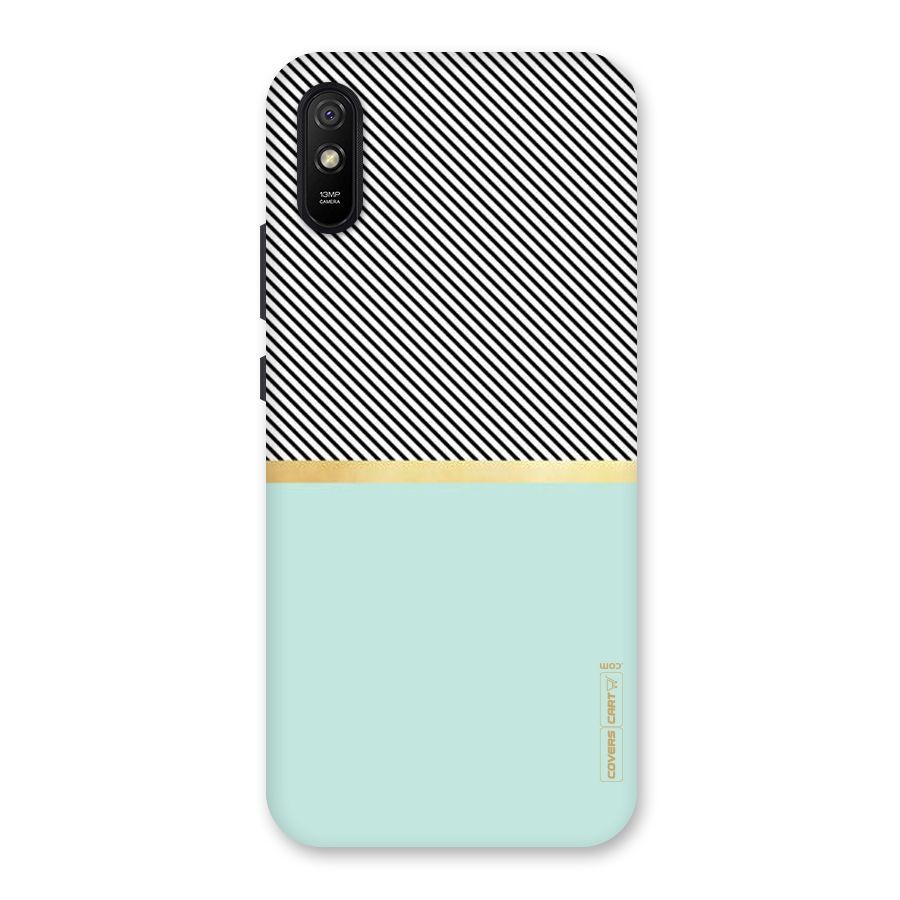 Pastel Green Base Stripes Back Case for Redmi 9i