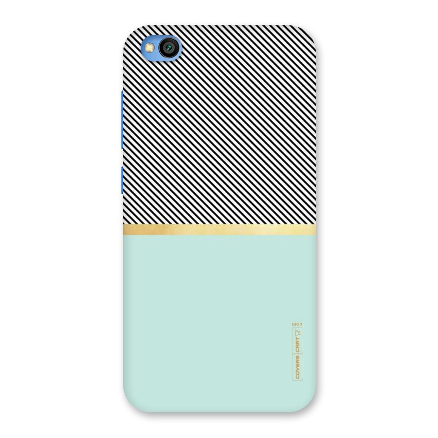 Pastel Green Base Stripes Back Case for Redmi Go