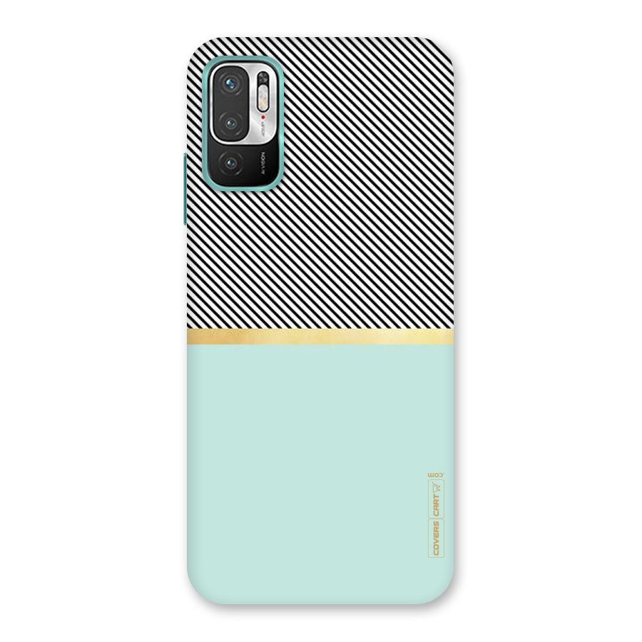 Pastel Green Base Stripes Back Case for Redmi Note 10T 5G