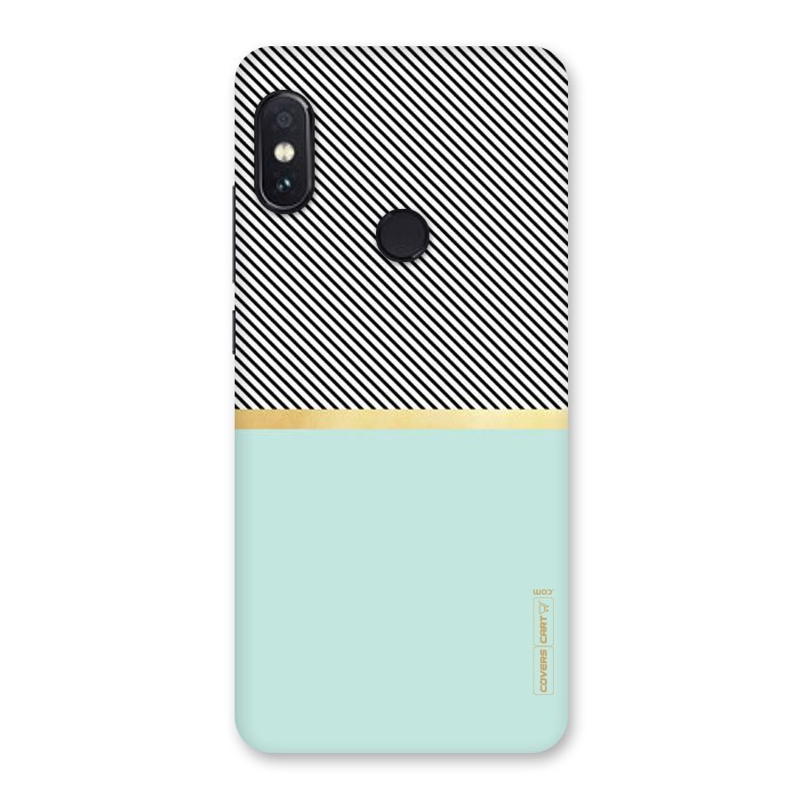 Pastel Green Base Stripes Back Case for Redmi Note 5 Pro