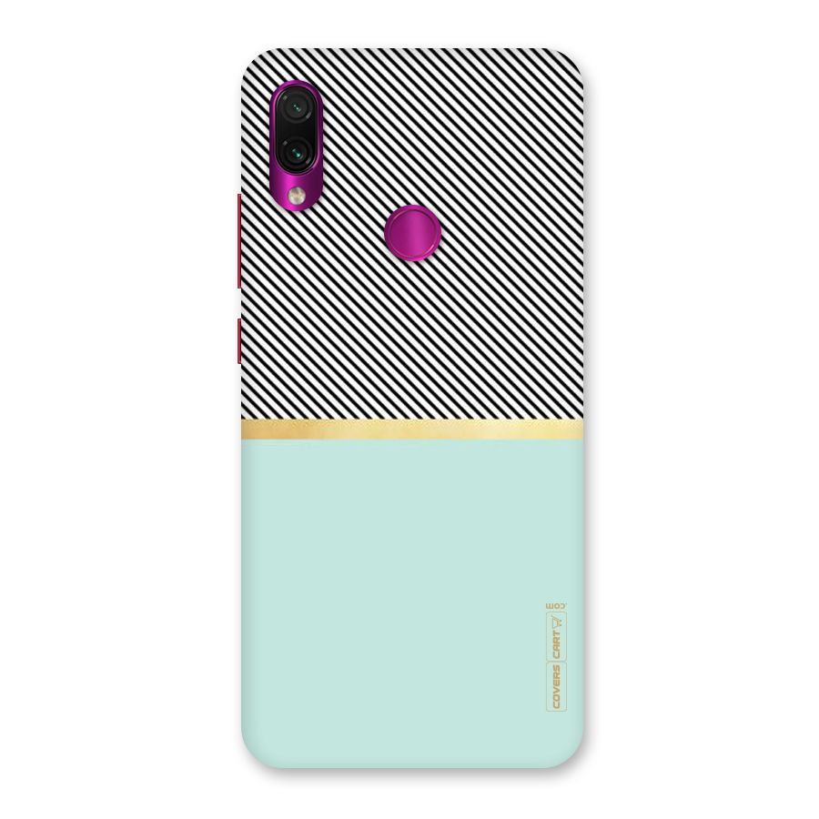 Pastel Green Base Stripes Back Case for Redmi Note 7 Pro