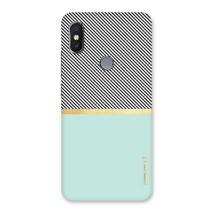 Pastel Green Base Stripes Back Case for Redmi Y2
