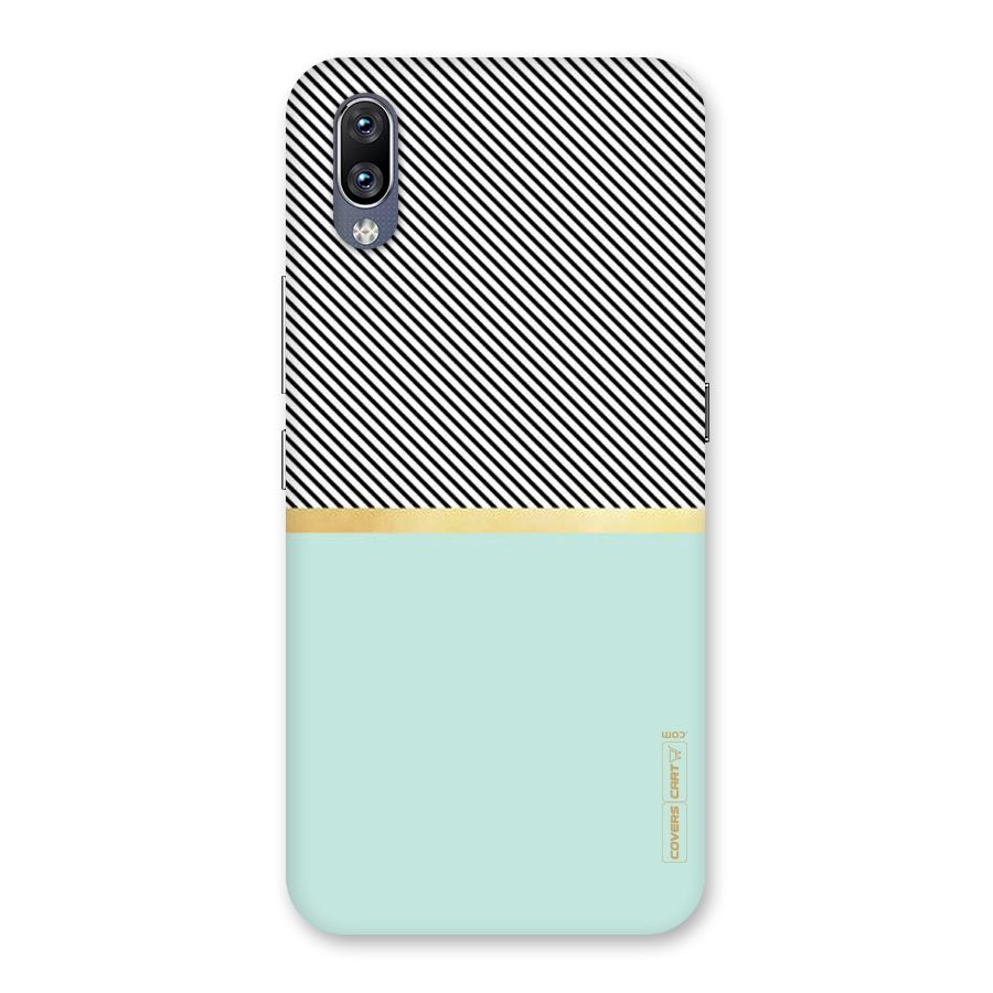 Pastel Green Base Stripes Back Case for Vivo NEX