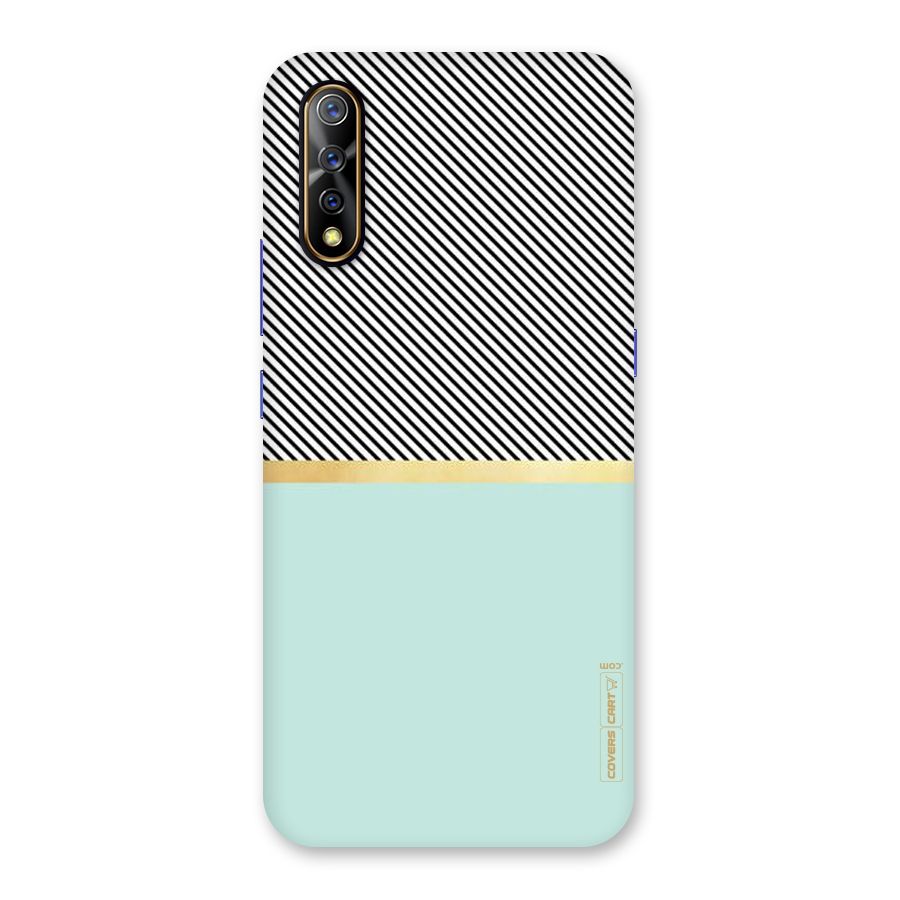 Pastel Green Base Stripes Back Case for Vivo S1