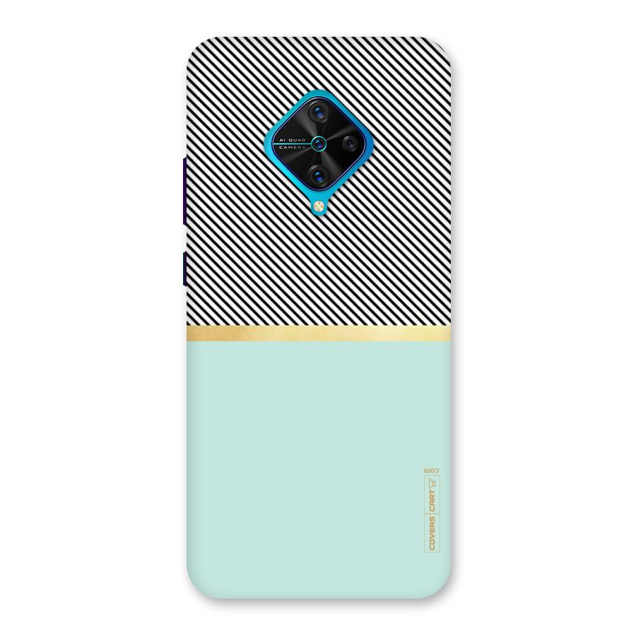 Pastel Green Base Stripes Back Case for Vivo S1 Pro