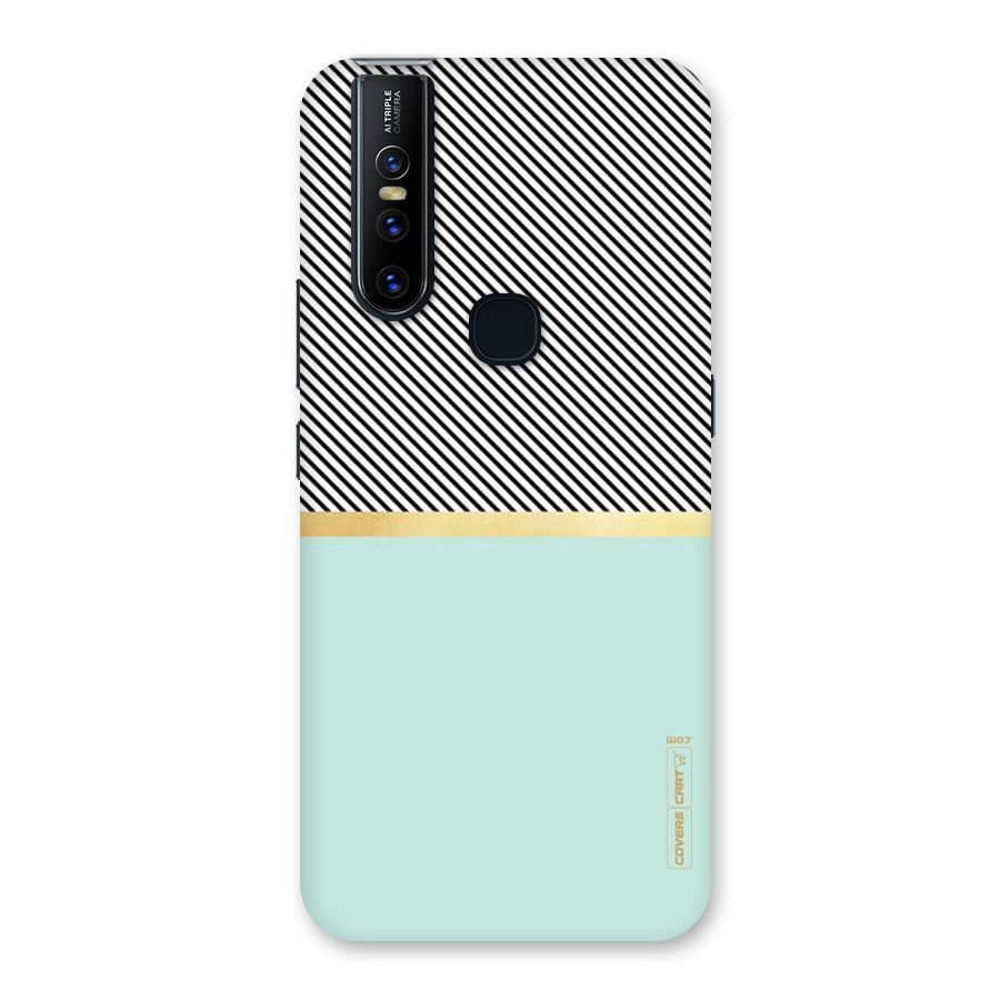 Pastel Green Base Stripes Back Case for Vivo V15