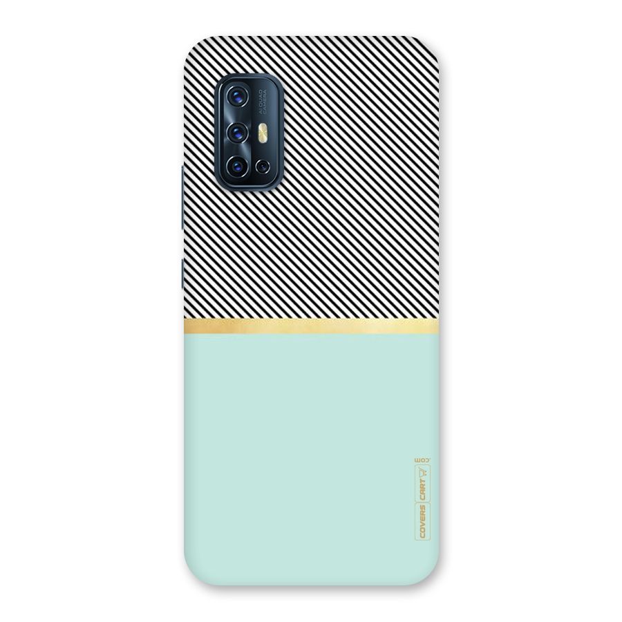 Pastel Green Base Stripes Back Case for Vivo V17