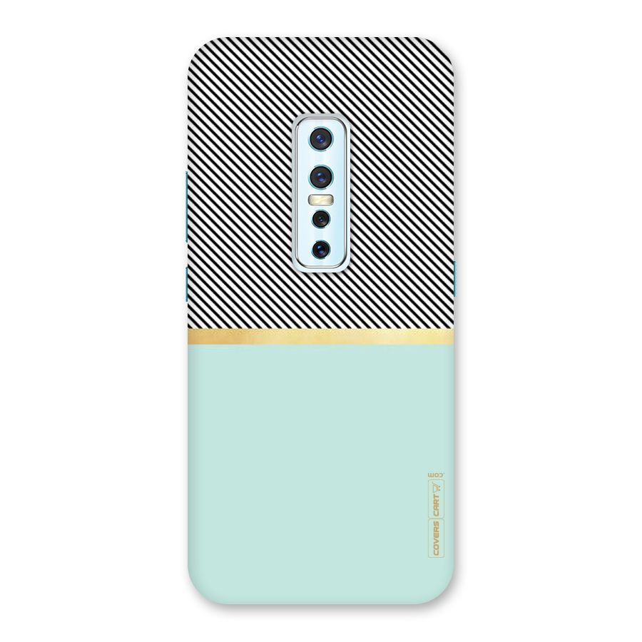 Pastel Green Base Stripes Back Case for Vivo V17 Pro