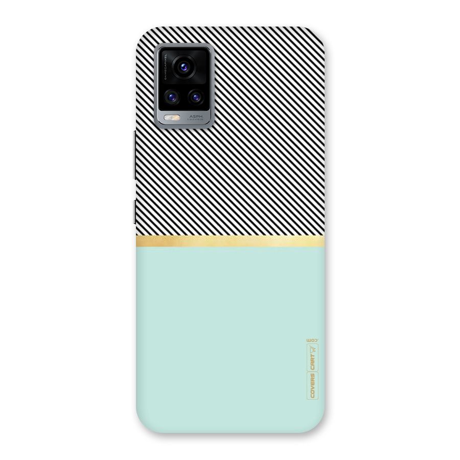 Pastel Green Base Stripes Back Case for Vivo V20