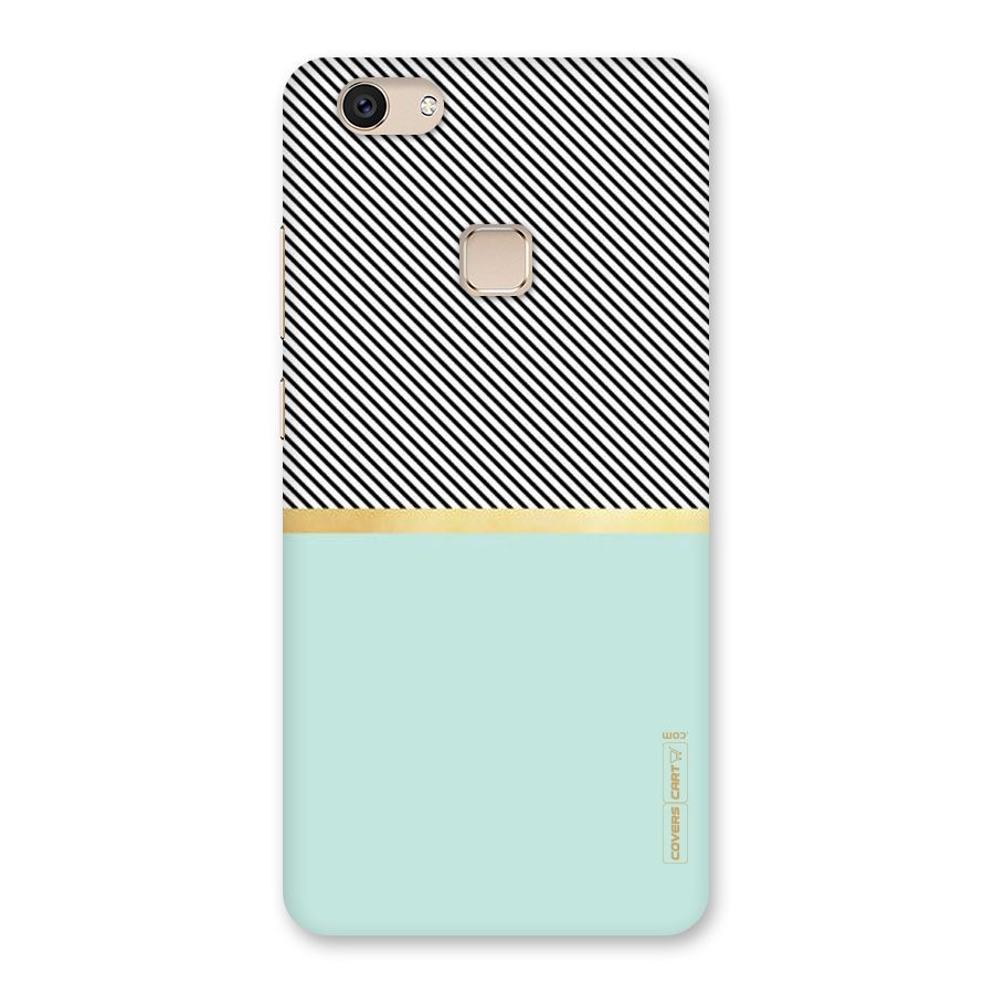Pastel Green Base Stripes Back Case for Vivo V7