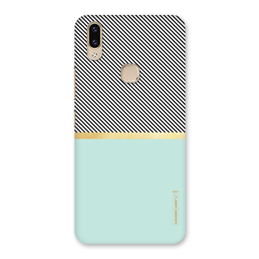 Pastel Green Base Stripes Back Case for Vivo V9 Youth