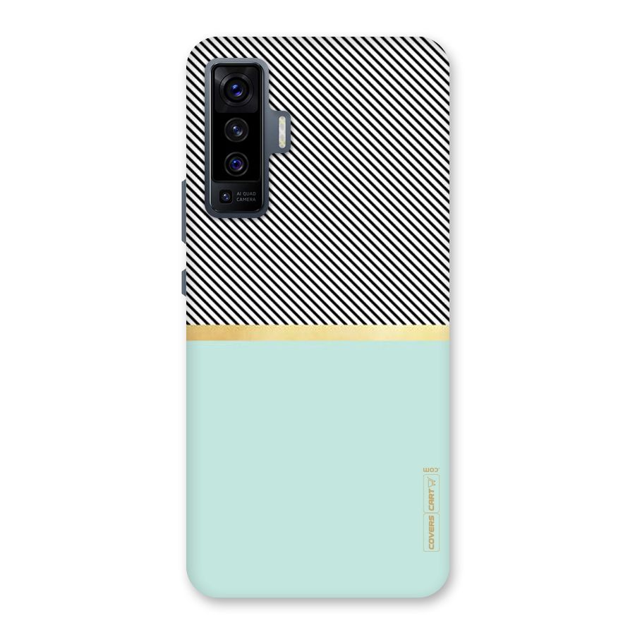 Pastel Green Base Stripes Back Case for Vivo X50