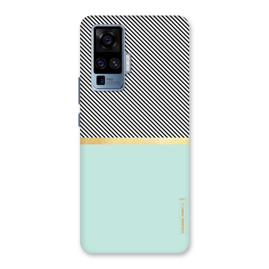 Pastel Green Base Stripes Back Case for Vivo X50 Pro