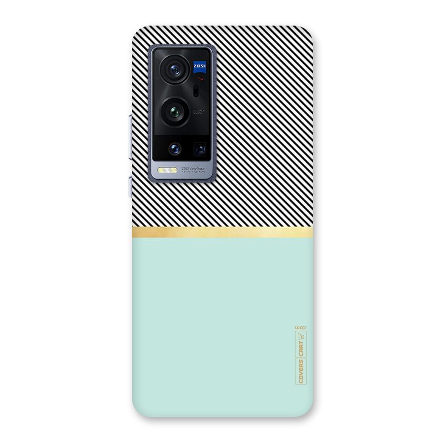 Pastel Green Base Stripes Back Case for Vivo X60 Pro Plus