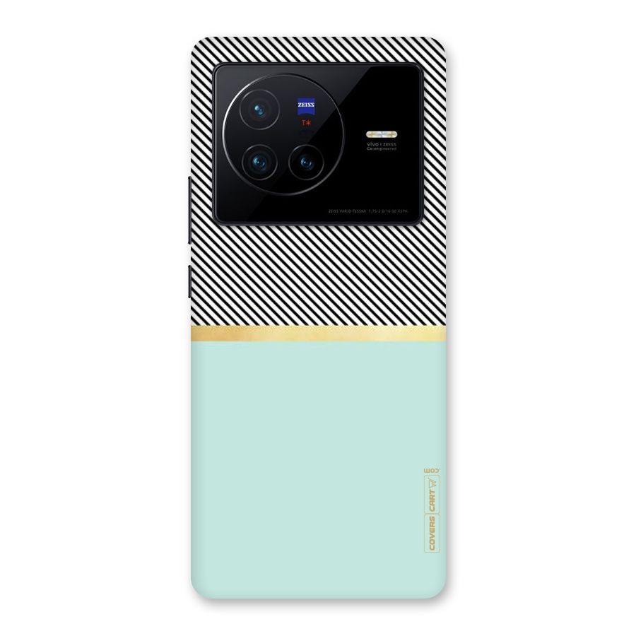 Pastel Green Base Stripes Back Case for Vivo X80