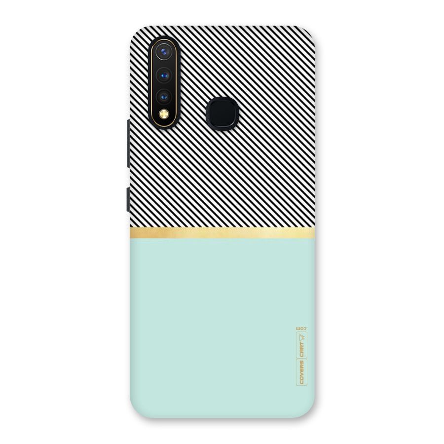Pastel Green Base Stripes Back Case for Vivo Y19