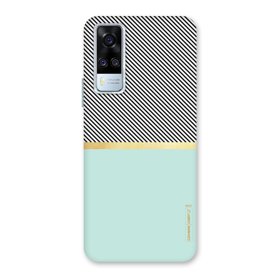 Pastel Green Base Stripes Back Case for Vivo Y31