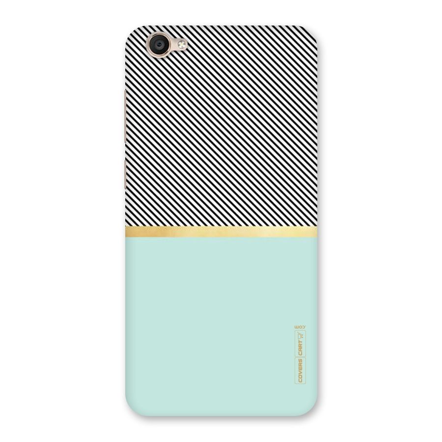 Pastel Green Base Stripes Back Case for Vivo Y55s