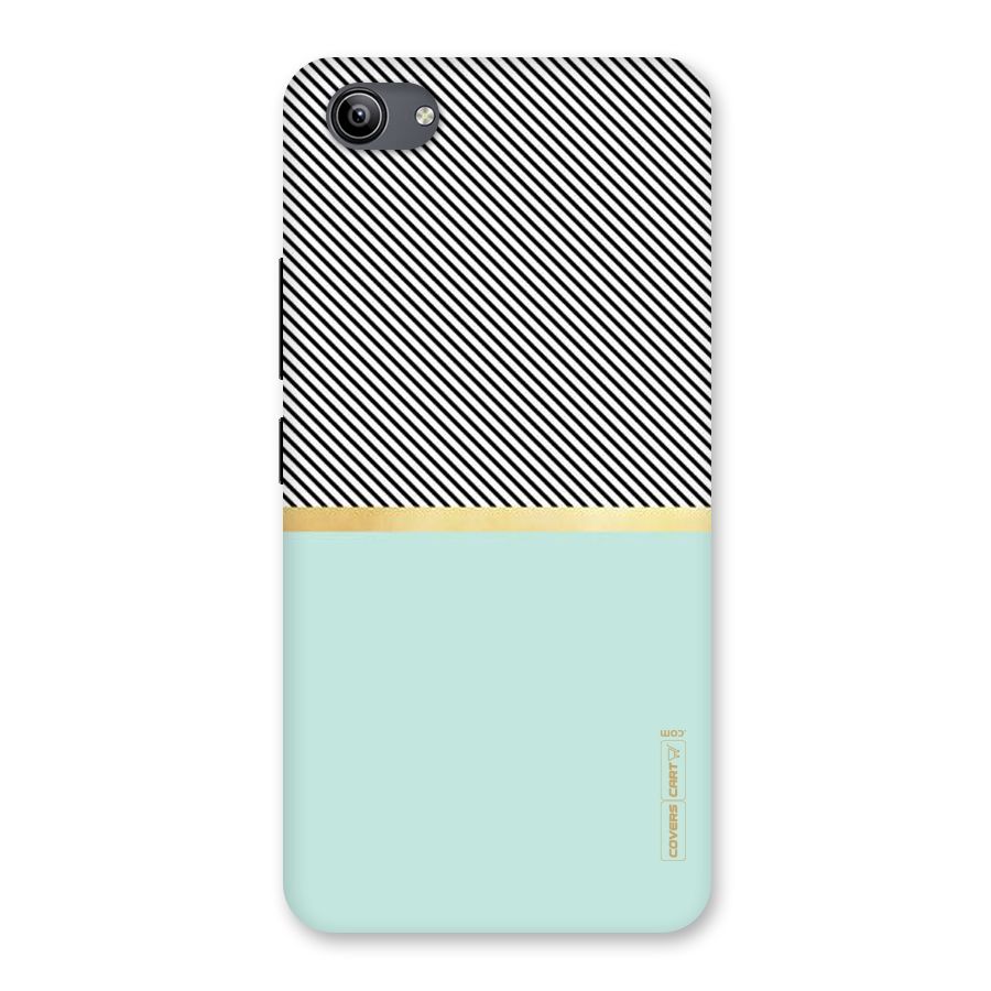 Pastel Green Base Stripes Back Case for Vivo Y81i