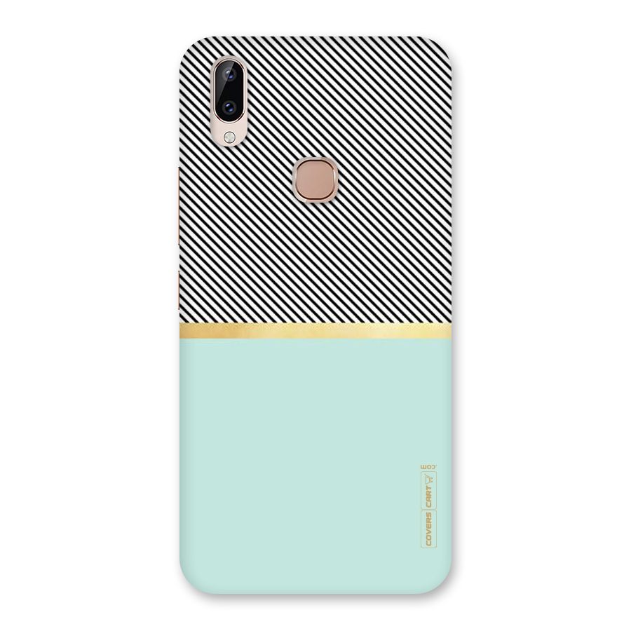 Pastel Green Base Stripes Back Case for Vivo Y83 Pro
