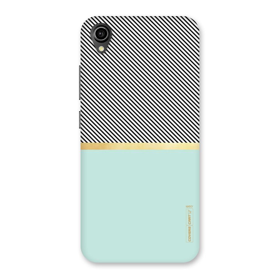 Pastel Green Base Stripes Back Case for Vivo Y90