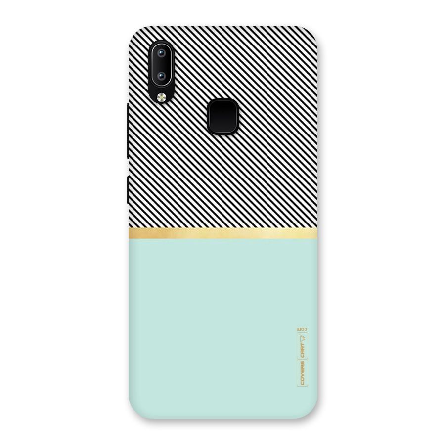 Pastel Green Base Stripes Back Case for Vivo Y93