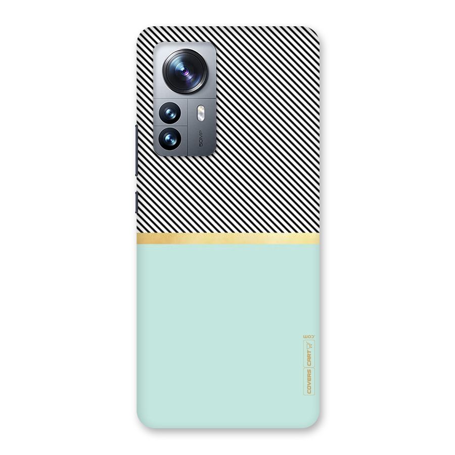 Pastel Green Base Stripes Back Case for Xiaomi 12 Pro