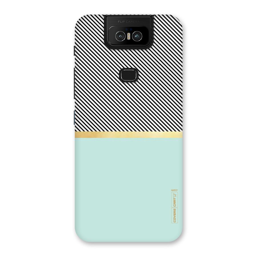Pastel Green Base Stripes Back Case for Zenfone 6z