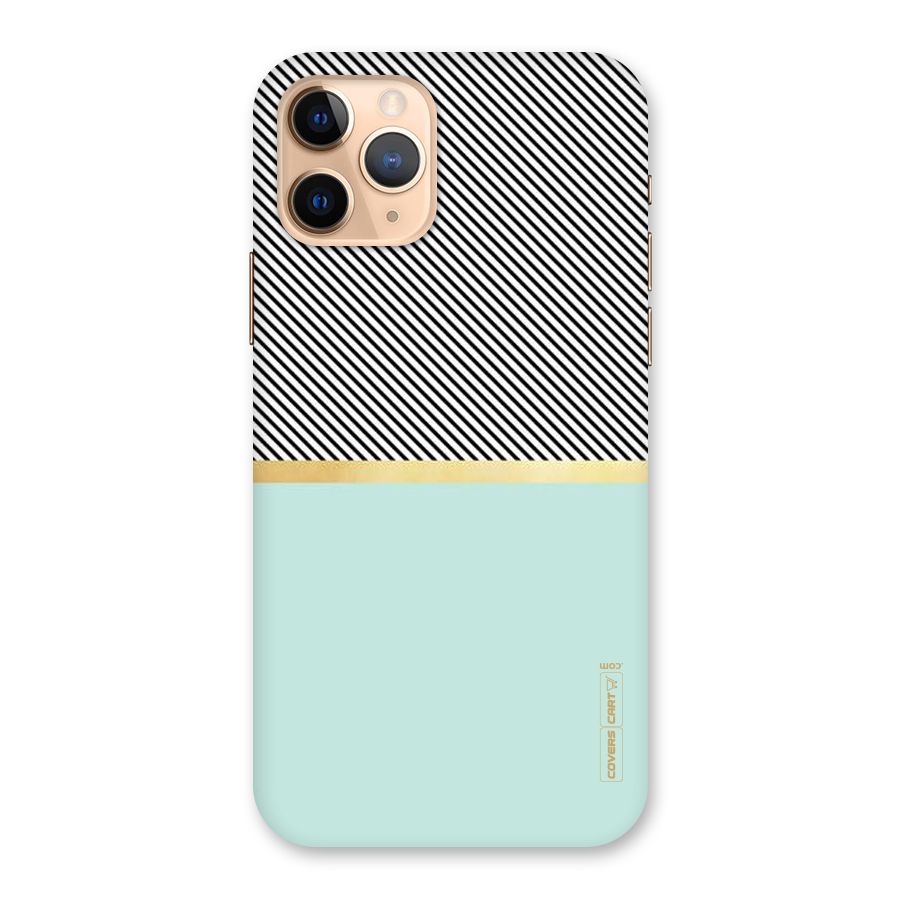 Pastel Green Base Stripes Back Case for iPhone 11 Pro