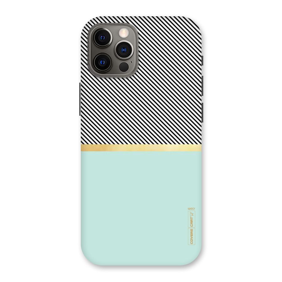Pastel Green Base Stripes Back Case for iPhone 12 Pro