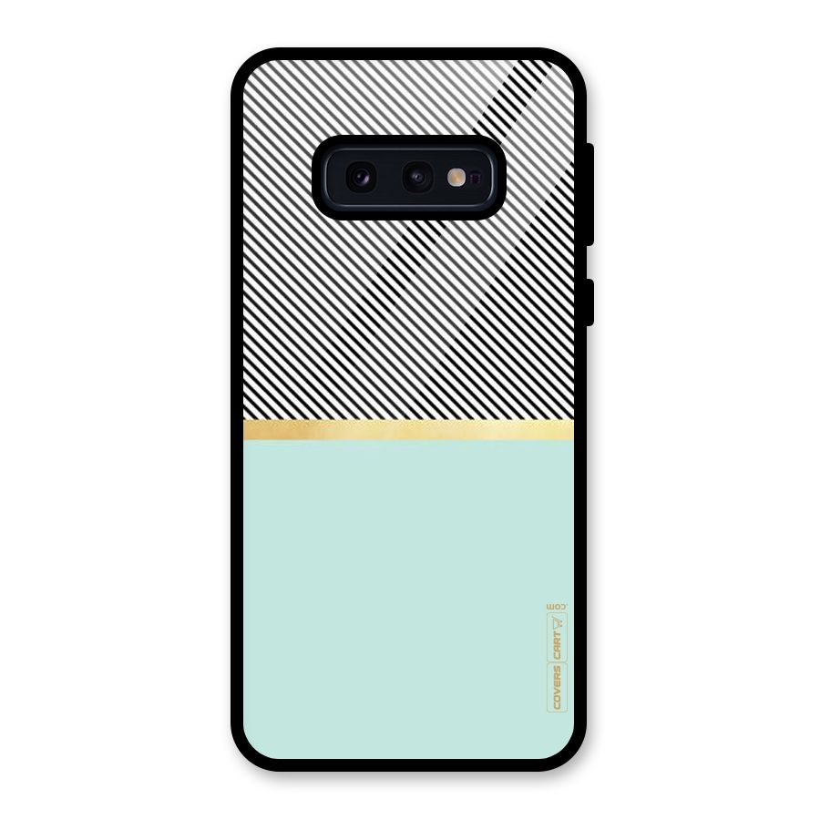 Pastel Green Base Stripes Glass Back Case for Galaxy S10e