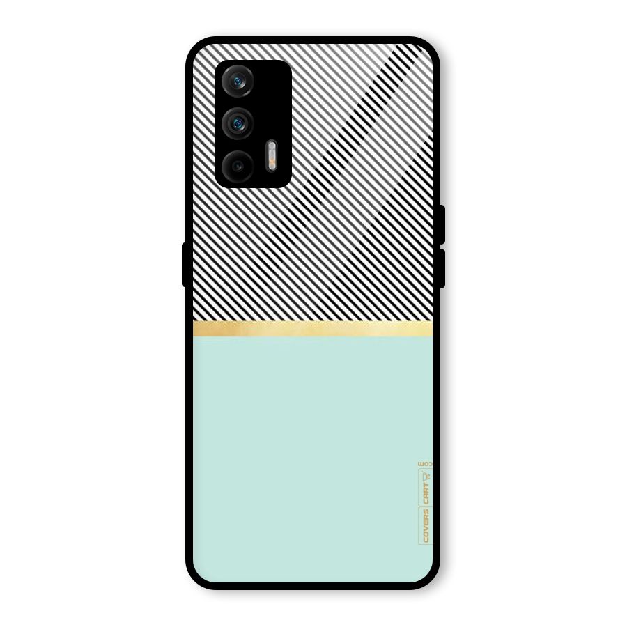 Pastel Green Base Stripes Glass Back Case for Realme GT 5G