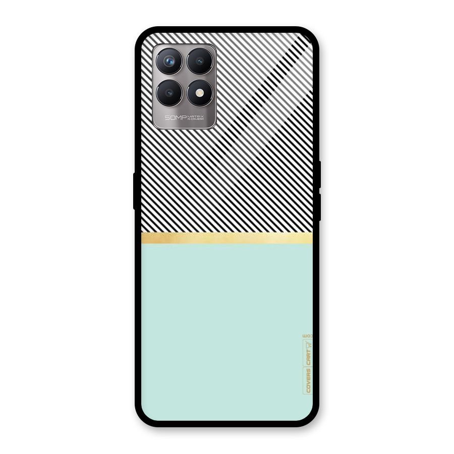 Pastel Green Base Stripes Glass Back Case for Realme Narzo 50