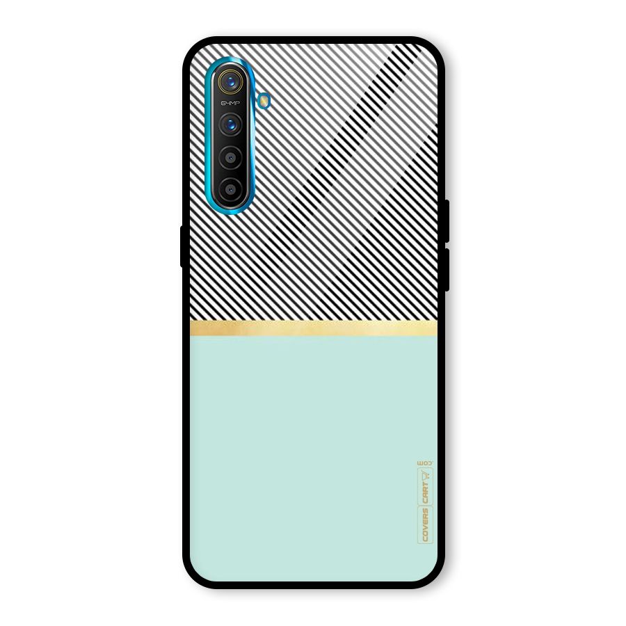 Pastel Green Base Stripes Glass Back Case for Realme XT
