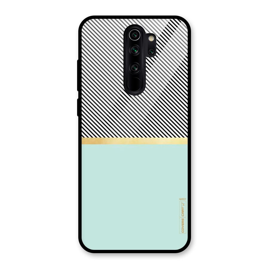 Pastel Green Base Stripes Glass Back Case for Redmi Note 8 Pro
