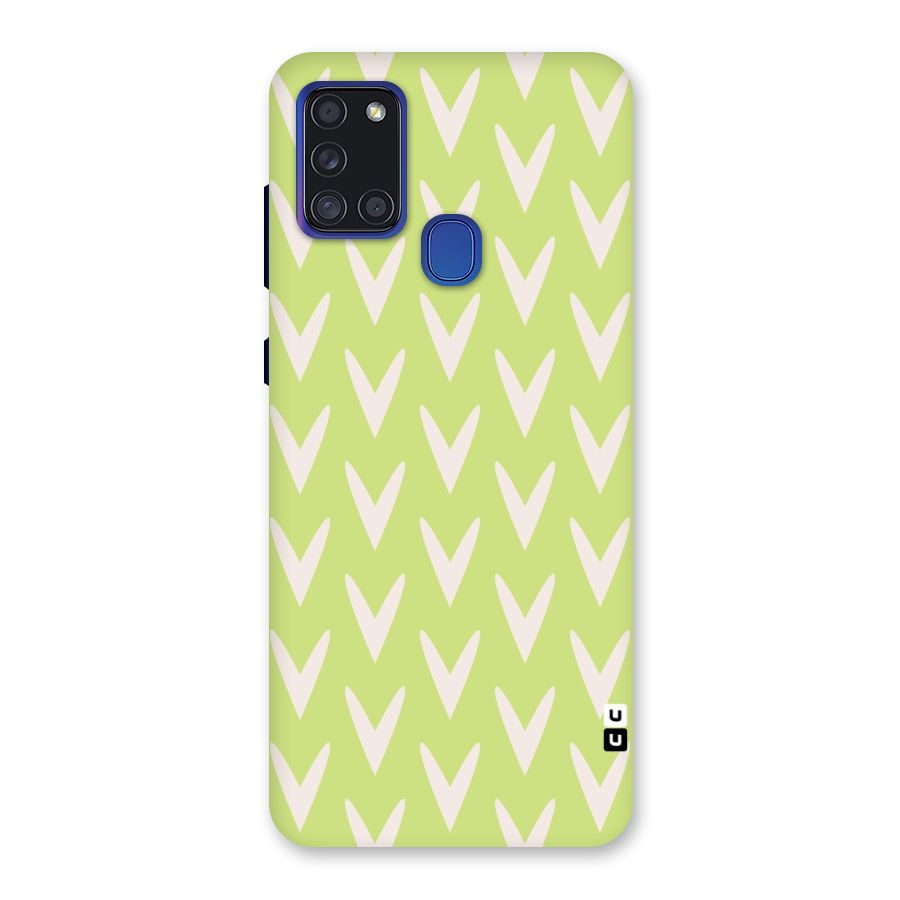 Pastel Green Grass Back Case for Galaxy A21s