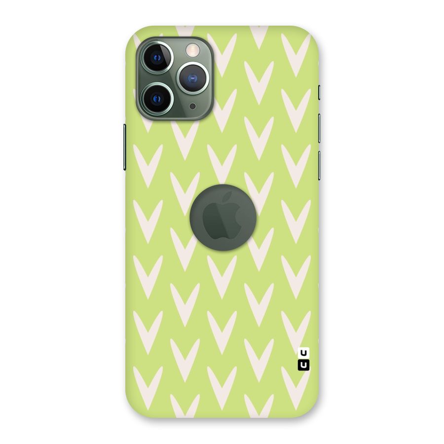 Pastel Green Grass Back Case for iPhone 11 Pro Logo  Cut