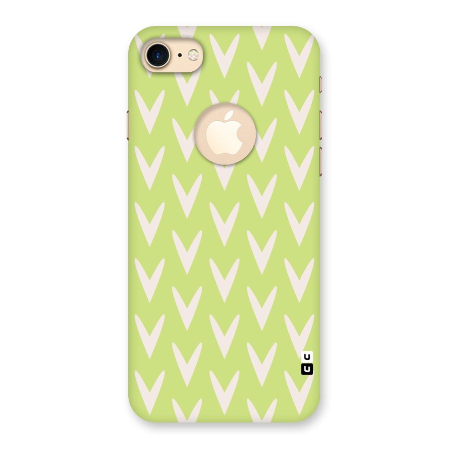 Pastel Green Grass Back Case for iPhone 7 Logo Cut