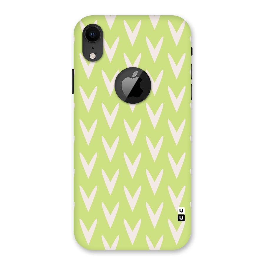 Pastel Green Grass Back Case for iPhone XR Logo Cut