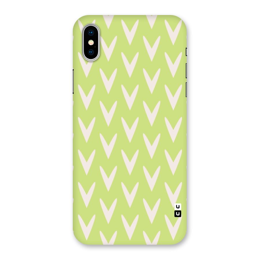 Pastel Green Grass Back Case for iPhone XS