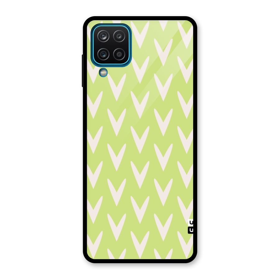 Pastel Green Grass Glass Back Case for Galaxy A12