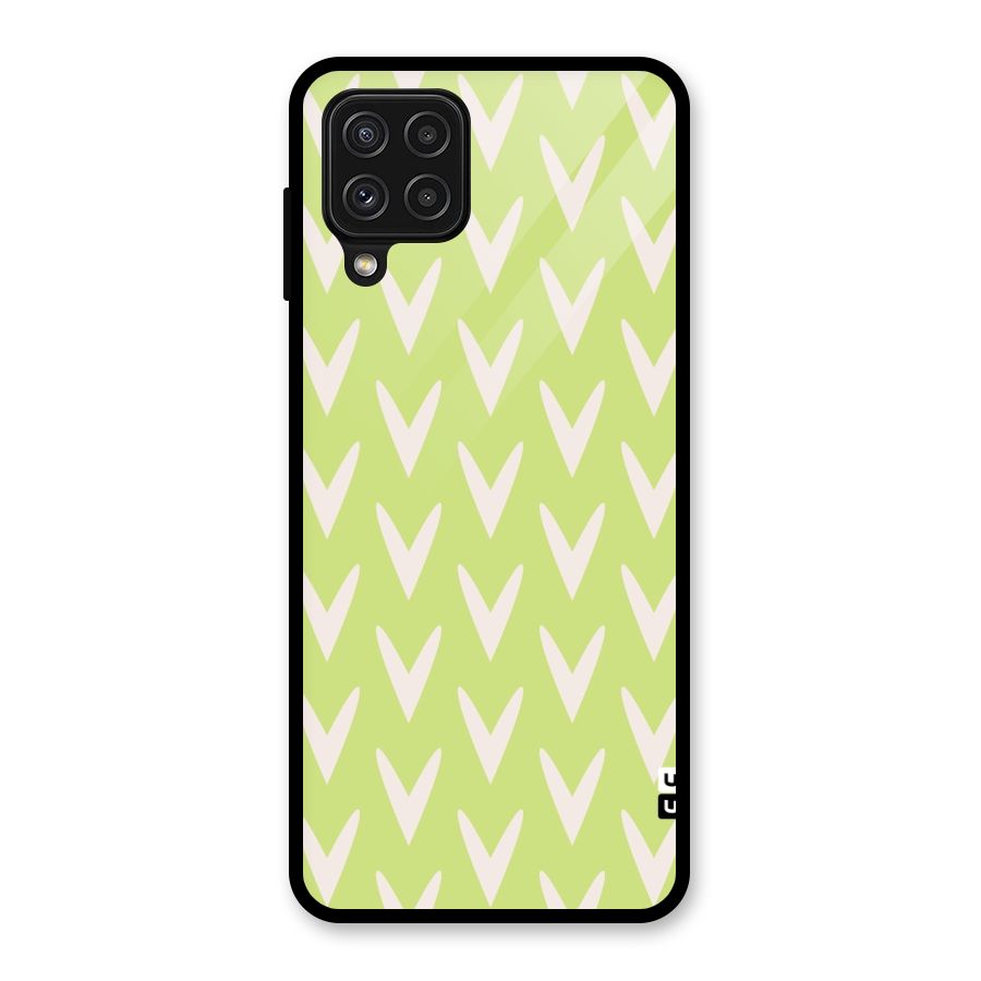 Pastel Green Grass Glass Back Case for Galaxy A22 4G