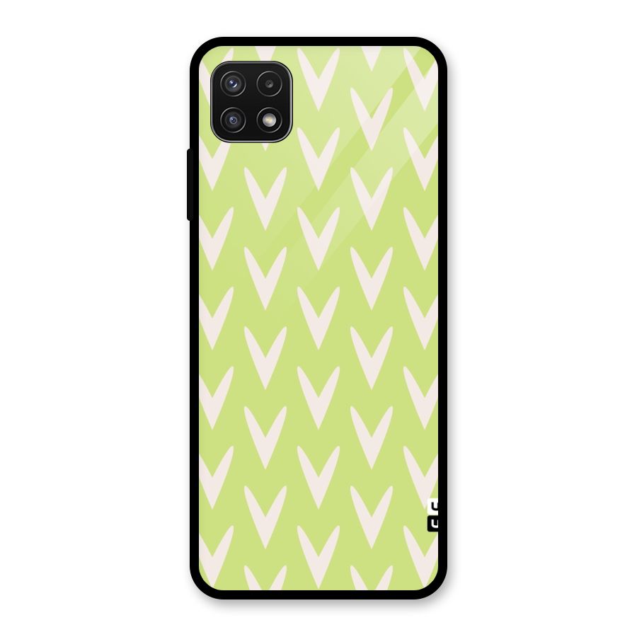 Pastel Green Grass Glass Back Case for Galaxy A22 5G