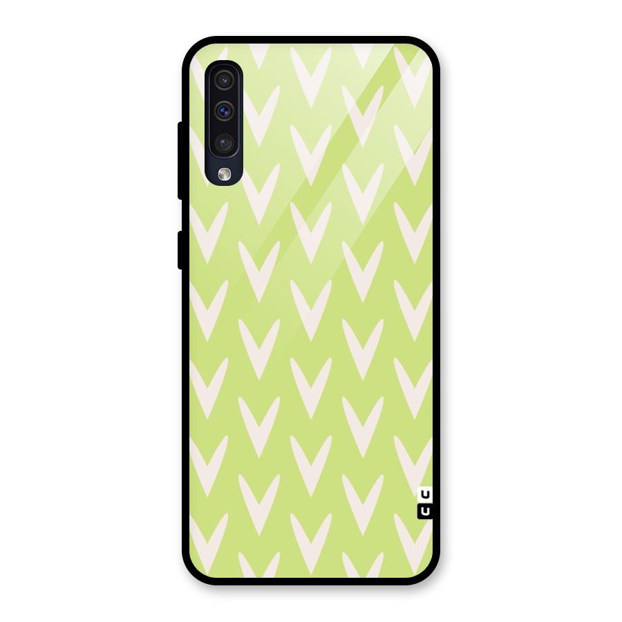 Pastel Green Grass Glass Back Case for Galaxy A50