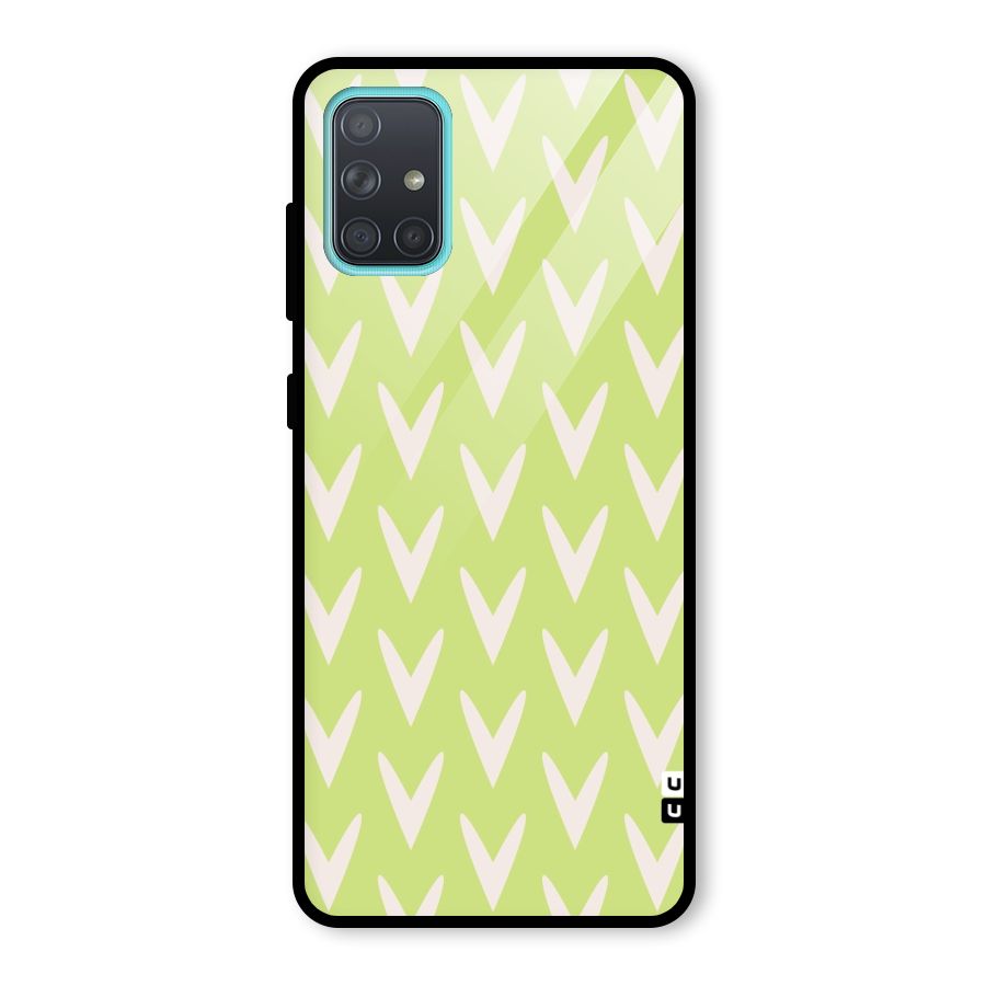 Pastel Green Grass Glass Back Case for Galaxy A71