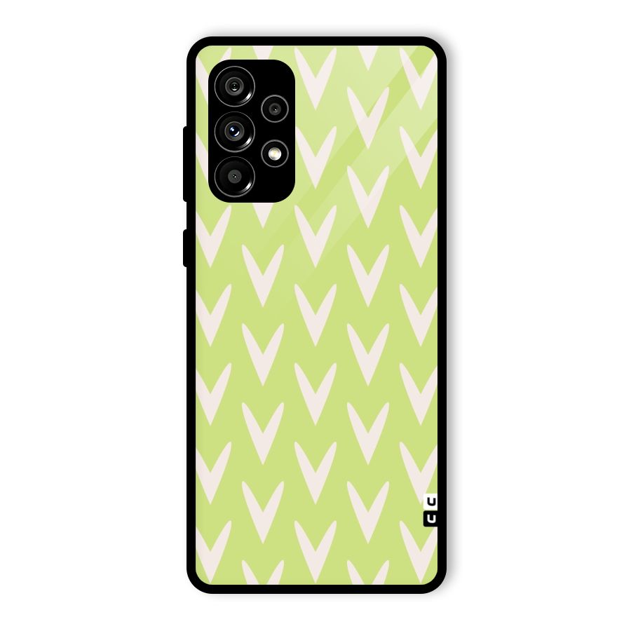Pastel Green Grass Glass Back Case for Galaxy A73 5G