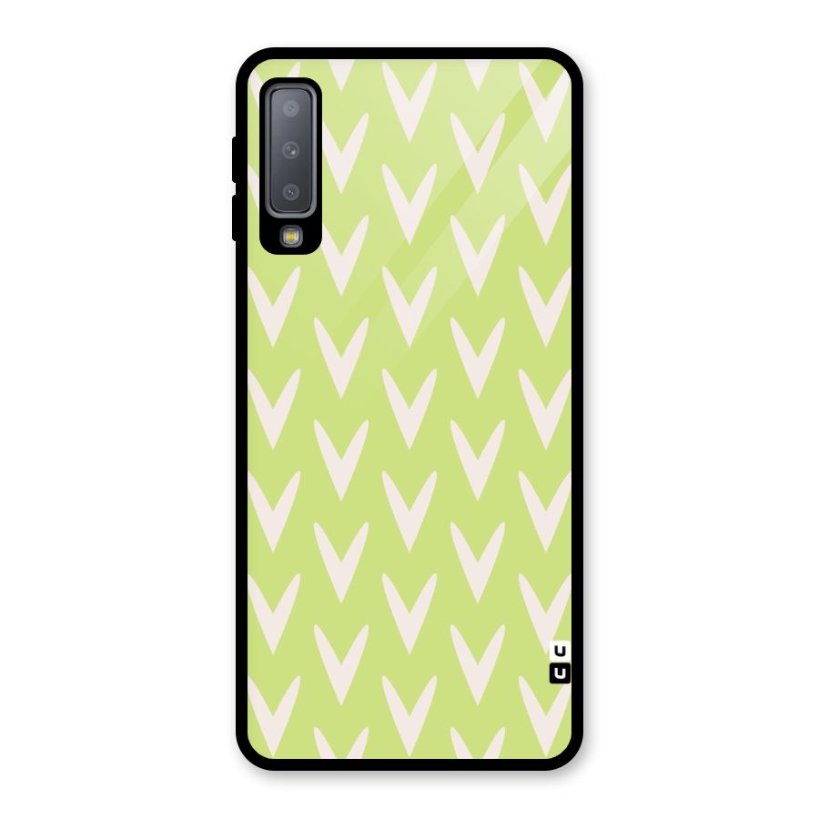 Pastel Green Grass Glass Back Case for Galaxy A7 (2018)