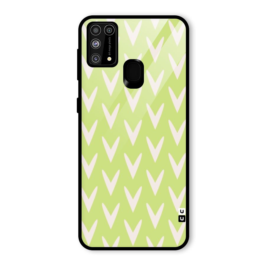 Pastel Green Grass Glass Back Case for Galaxy F41