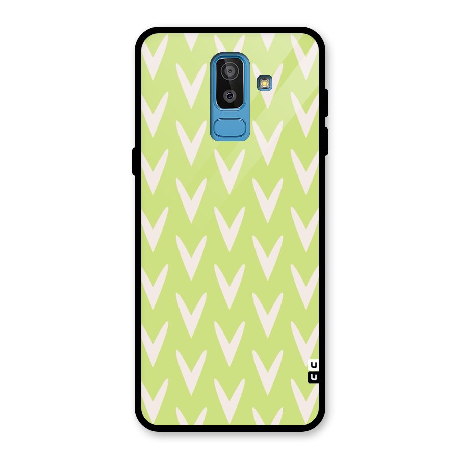 Pastel Green Grass Glass Back Case for Galaxy J8