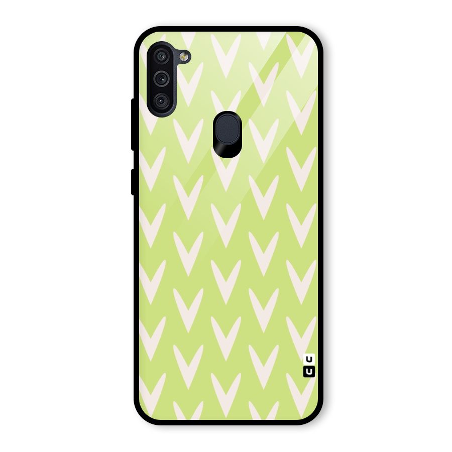 Pastel Green Grass Glass Back Case for Galaxy M11